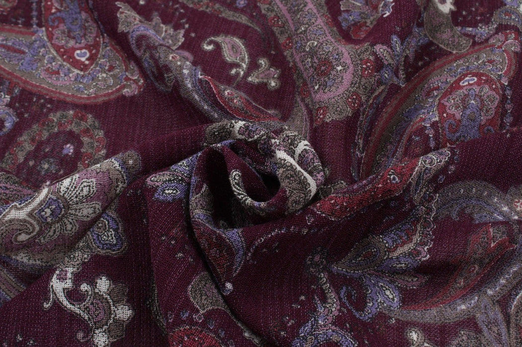 Wool Gauze - Paisley Print-Fabric-FabricSight