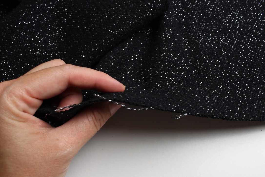 Wool & Silver Lurex Fabric for Coats – Limited Edition-Fabric-FabricSight