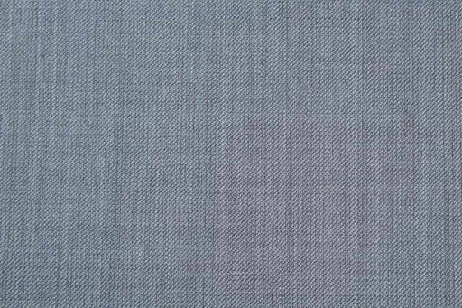 Worsted Wool Blend for Suits - ALENTO - Blue-Fabric-FabricSight