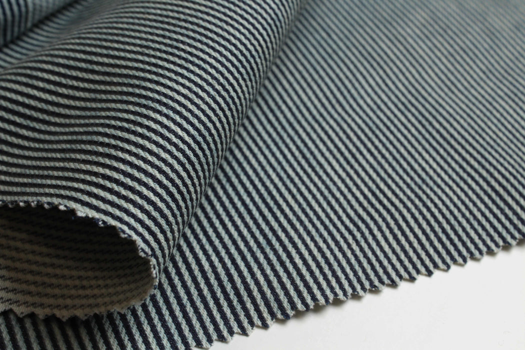 Yarn-Dyed Striped Cotton Denim – 342 g/m² (10 oz)-Fabric-FabricSight