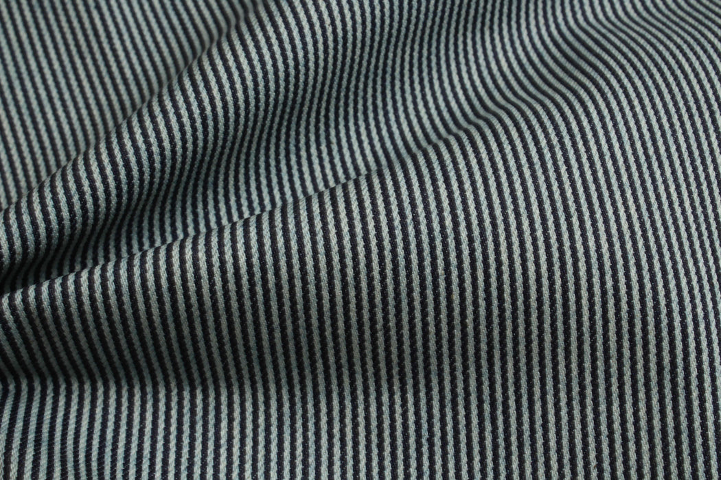 swatch-Yarn-Dyed Striped Cotton Denim – 342 g/m² (10 oz)-Fabric-FabricSight