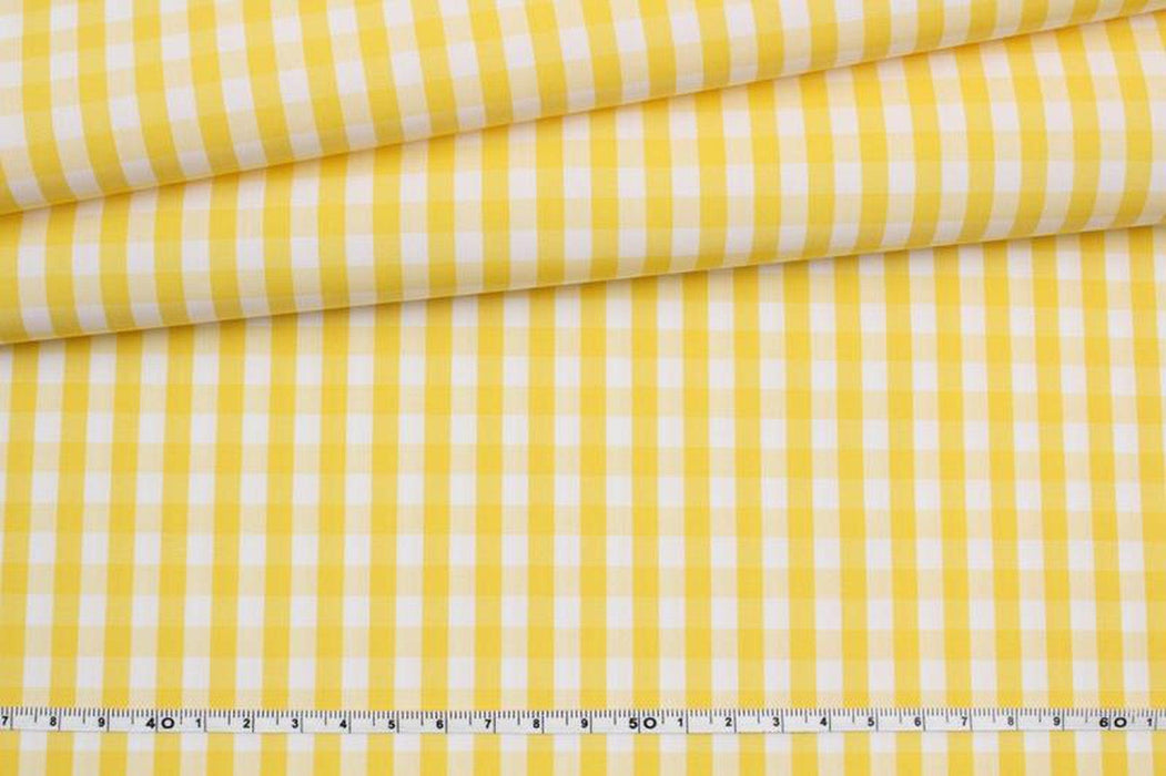 Yellow Vichy Cotton Poplin - Ne 60/2 - 8 colors stock service-Fabric-FabricSight