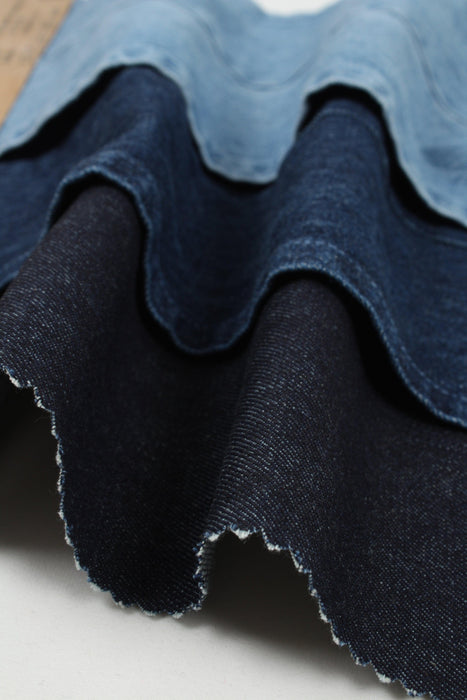 swatch-100% Cotton Denim for Bottoms and Jackets 310 GR/m2 - Unwashed-Fabric-FabricSight