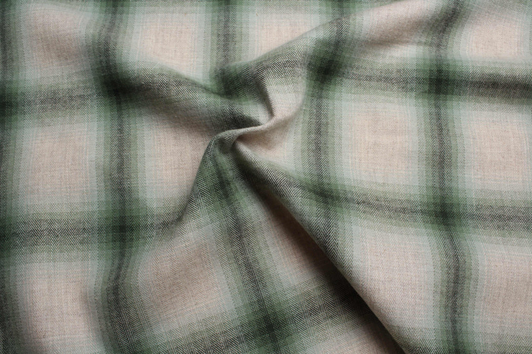 swatch-Brushed Cotton Flannel – Blurred Checks-Fabric-FabricSight