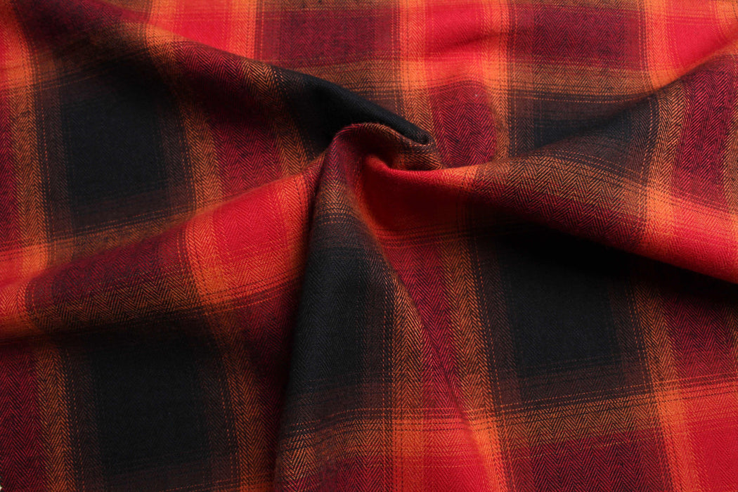 swatch-Brushed Cotton Flannel – Tartan Checks-Fabric-FabricSight