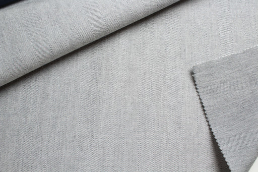 swatch-Brushed Herringbone Shirting – Organic Cotton & TENCEL™-Fabric-FabricSight