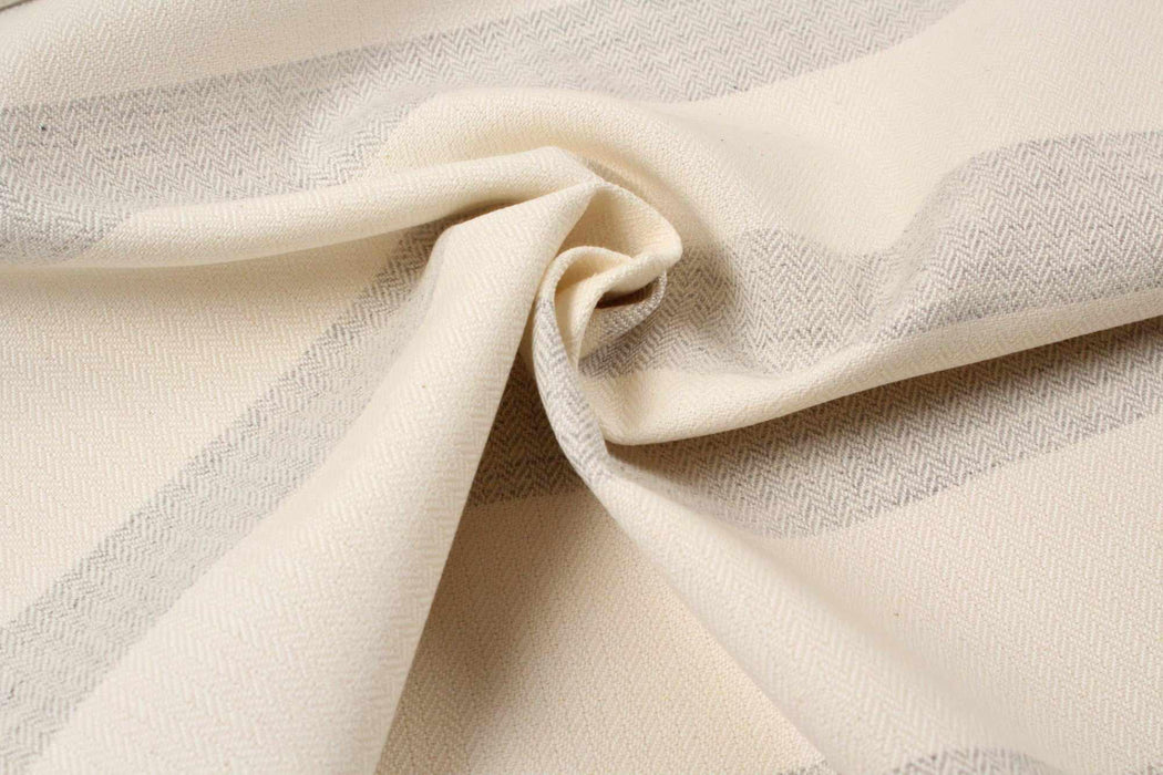 swatch-Cotton Blend - Herringbone Stripes-Fabric-FabricSight
