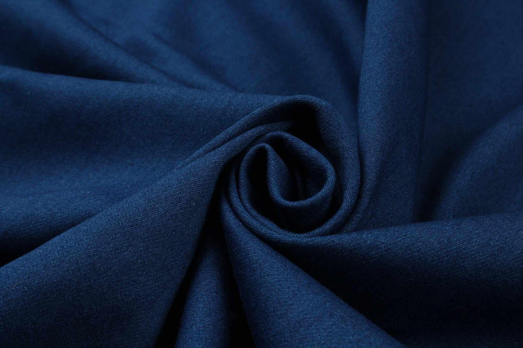swatch-Cotton Denim Knit Fabric - Stretch - Blue (1 Meter Remnant)-Remnant-FabricSight
