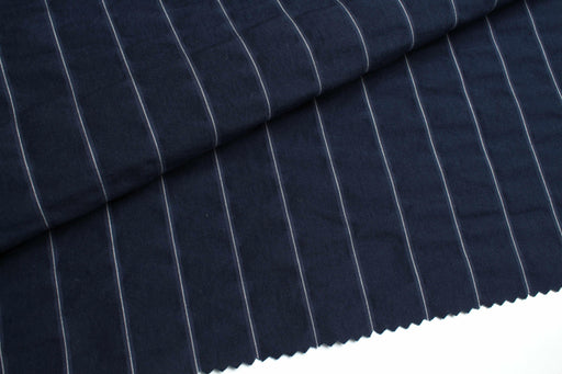 swatch-Cotton Seersucker – Diplomatic Stripe for Trousers-Fabric-FabricSight