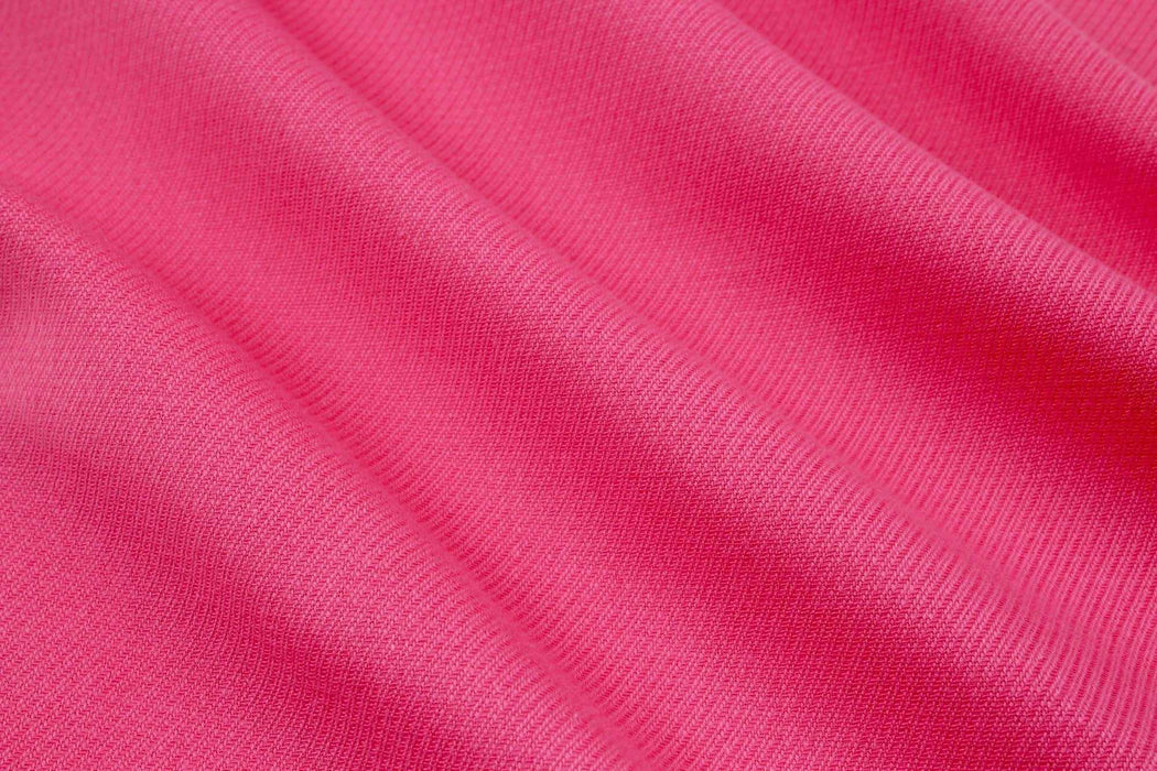 swatch-Cotton Viscose Double Twill - Fuchsia-Fabric-FabricSight