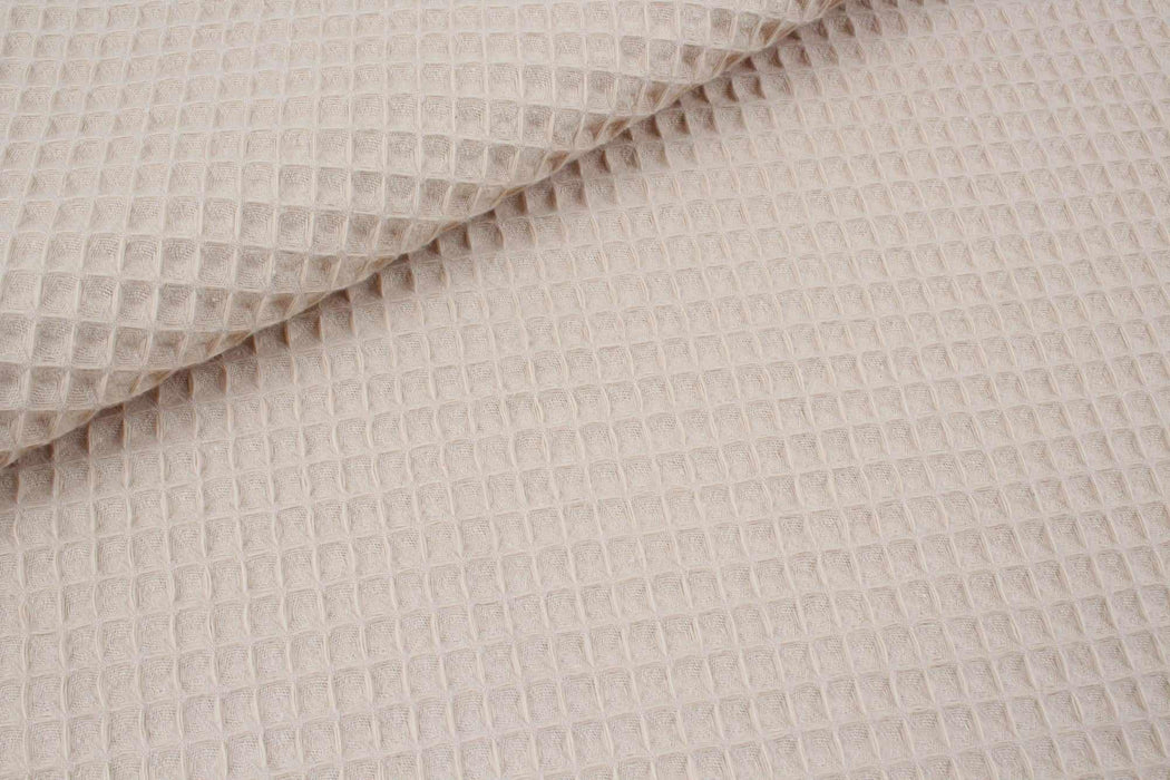 swatch-Cotton Waffle - 18 Colors Available - Beige-Roll-FabricSight