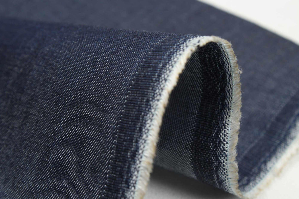 swatch-Denim Tencel Twill for Shirting - Indigo-Fabric-FabricSight