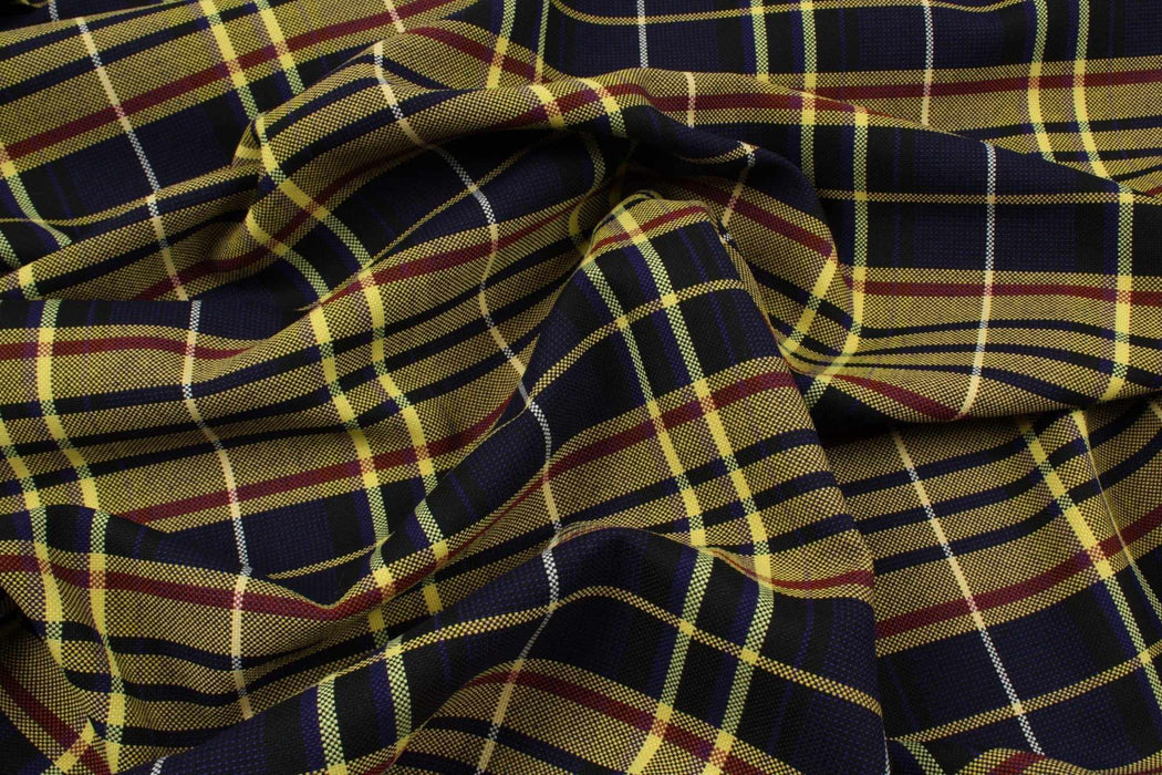 swatch-Double Face Checks Hopsack Fabric for Jackets-Fabric-FabricSight