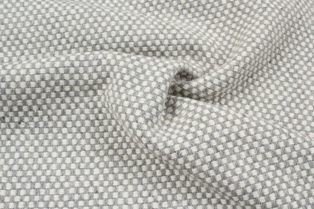 swatch-Double Face Recycled Wool - Chess Pattern-Fabric-FabricSight