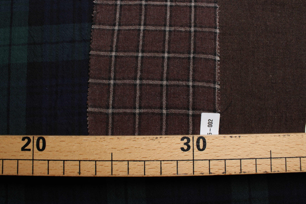 swatch-Double Muslin Organic Cotton Over Shirt - Checks-Fabric-FabricSight