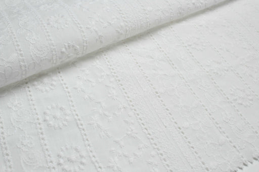 swatch-Embroidered Cotton Poplin-Fabric-FabricSight