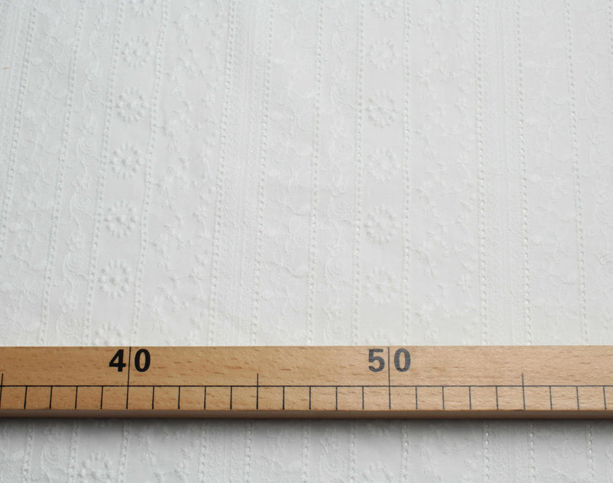 swatch-Embroidered Cotton Poplin-Fabric-FabricSight