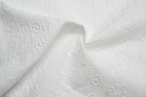 swatch-Embroidered Cotton Poplin-Fabric-FabricSight
