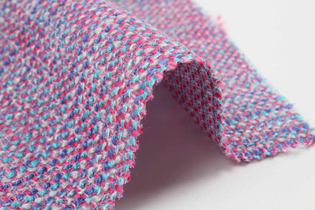 swatch-Fancy Multicolor Tweed - Viscose Blend - 5 Colors Available-Fabric-FabricSight