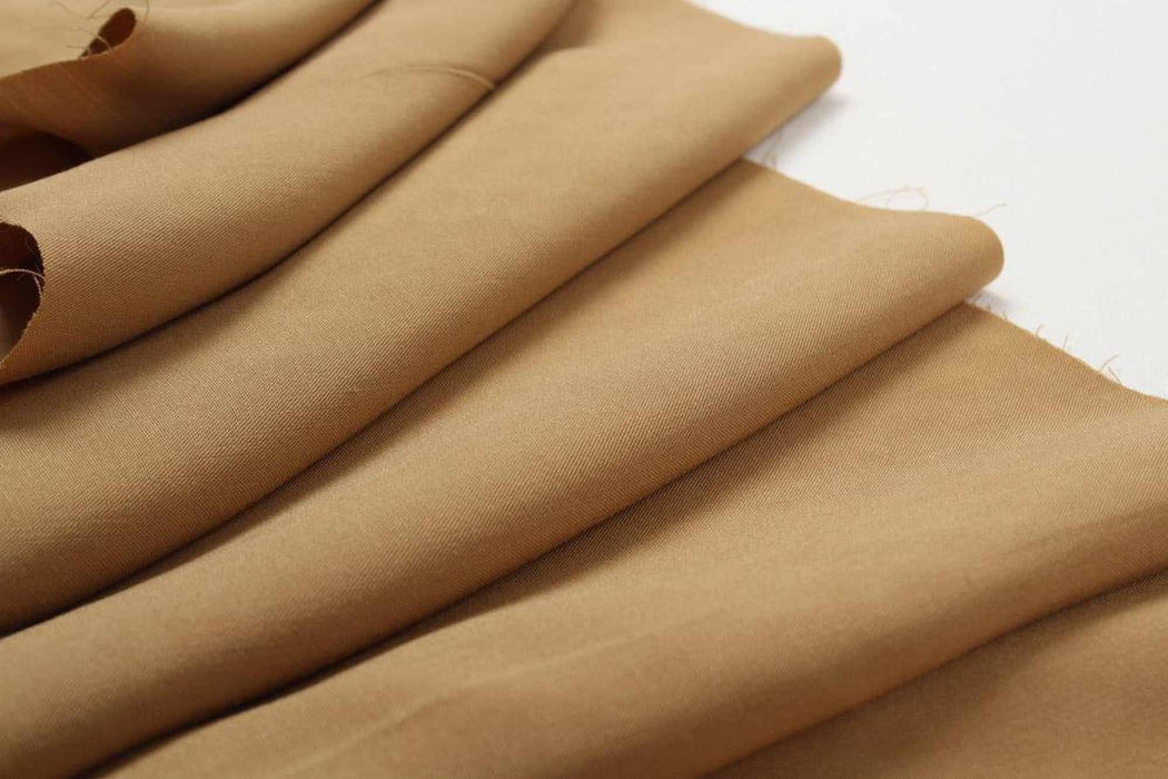 swatch-Fine Touch Shirting Viscose - Camel (1mt Remnant)-Remnant-FabricSight