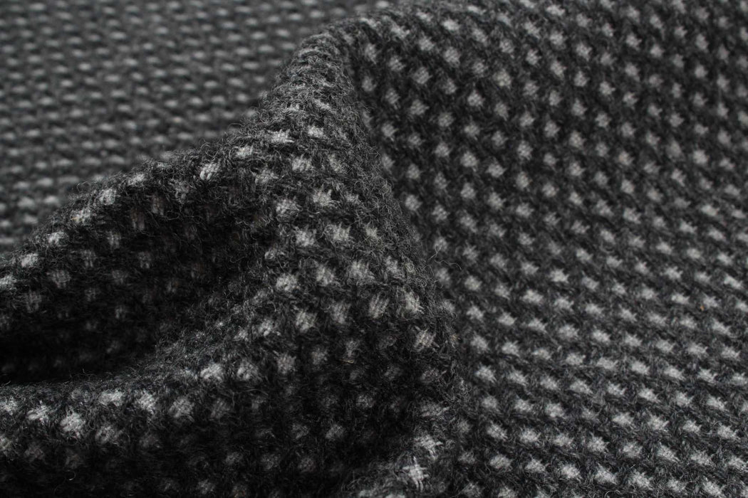 swatch-Honeycomb Recycled Wool for Coats-Fabric-FabricSight