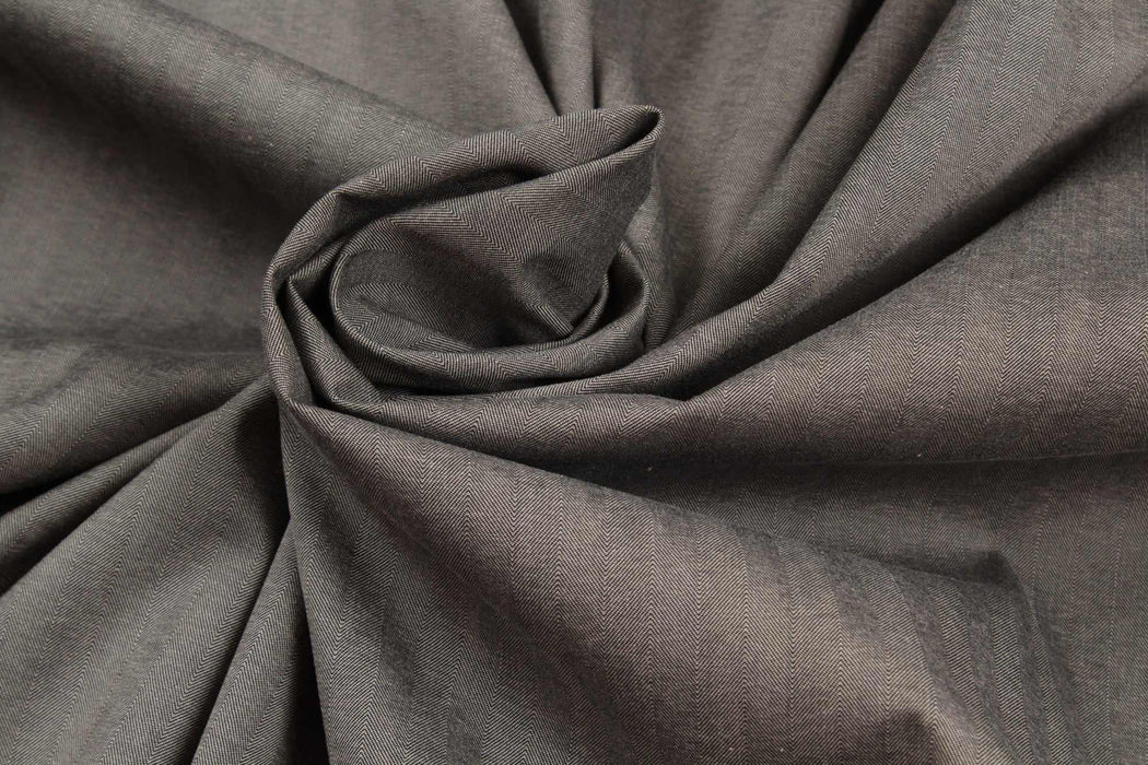 swatch-Light Cotton Stretch Gabardine - Herringbone-Surplus-FabricSight