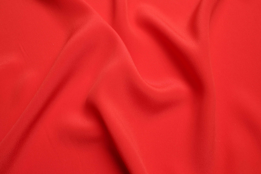 swatch-Light-Weight Silk Acetate Georgette - Red-Fabric-FabricSight