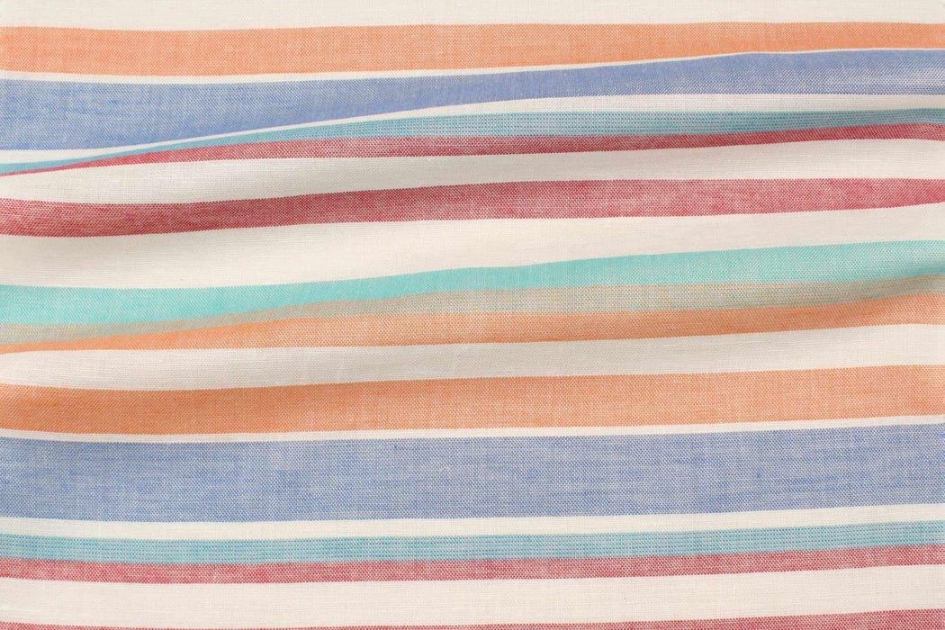 swatch-Linen Cotton Shirting - Stripes-Fabric-FabricSight