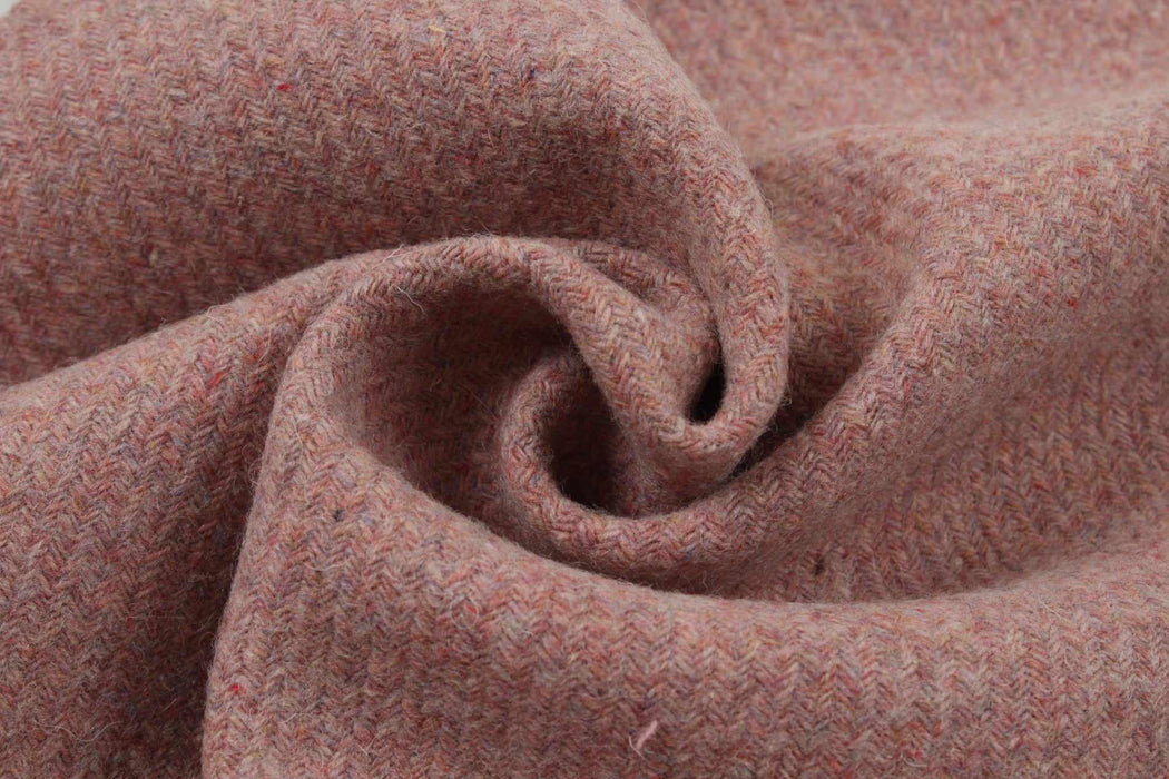 swatch-Melange Pink Recycled Wool for Outwear-Fabric-FabricSight