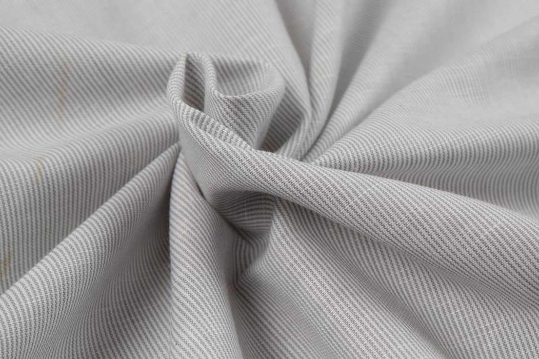 swatch-Micro-Stripes Linen Cotton Shirting-Fabric-FabricSight