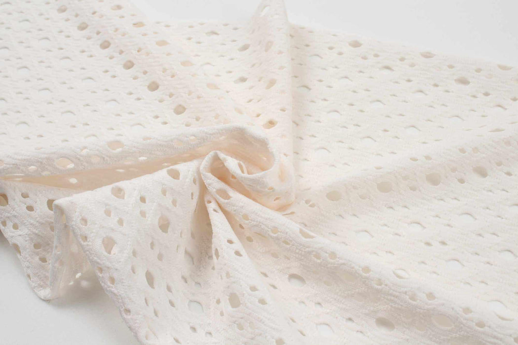 swatch-Openwork Knitted Jacquard for Swimwear-Fabric-FabricSight