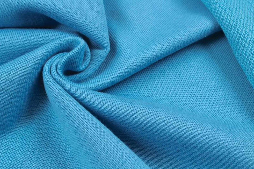 swatch-Organic Cotton Fleece, Soft touch - Quilt Blue-Fabric-FabricSight