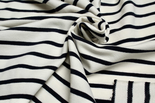 swatch-Organic Cotton French Terry - Stripes-FabricSight