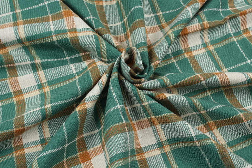 swatch-Overshirts Cotton Fabric - Checks (Remnant 0.90 Mts)-Remnant-FabricSight
