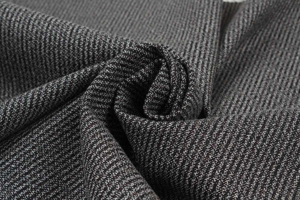 swatch-Pinstripes Tweed for Jackets and Bottoms - Wool and Cotton Blend-Fabric-FabricSight
