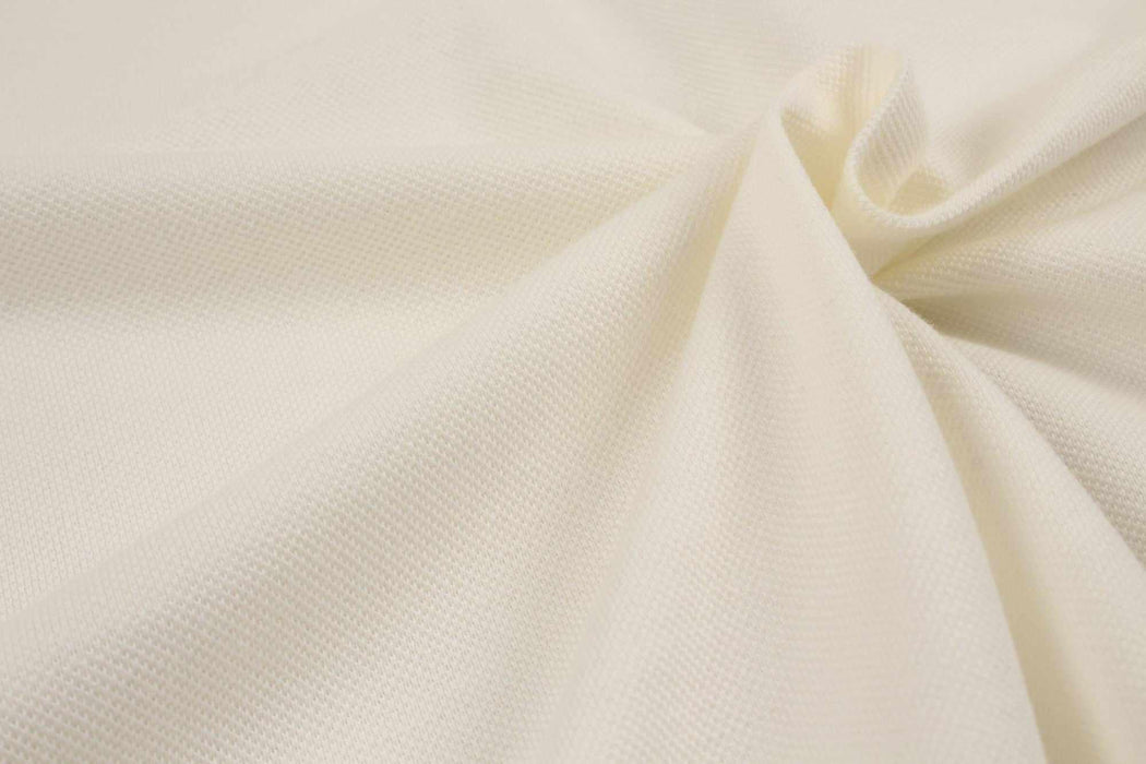 swatch-Premium Cotton Piquet - Off-White-Fabric-FabricSight