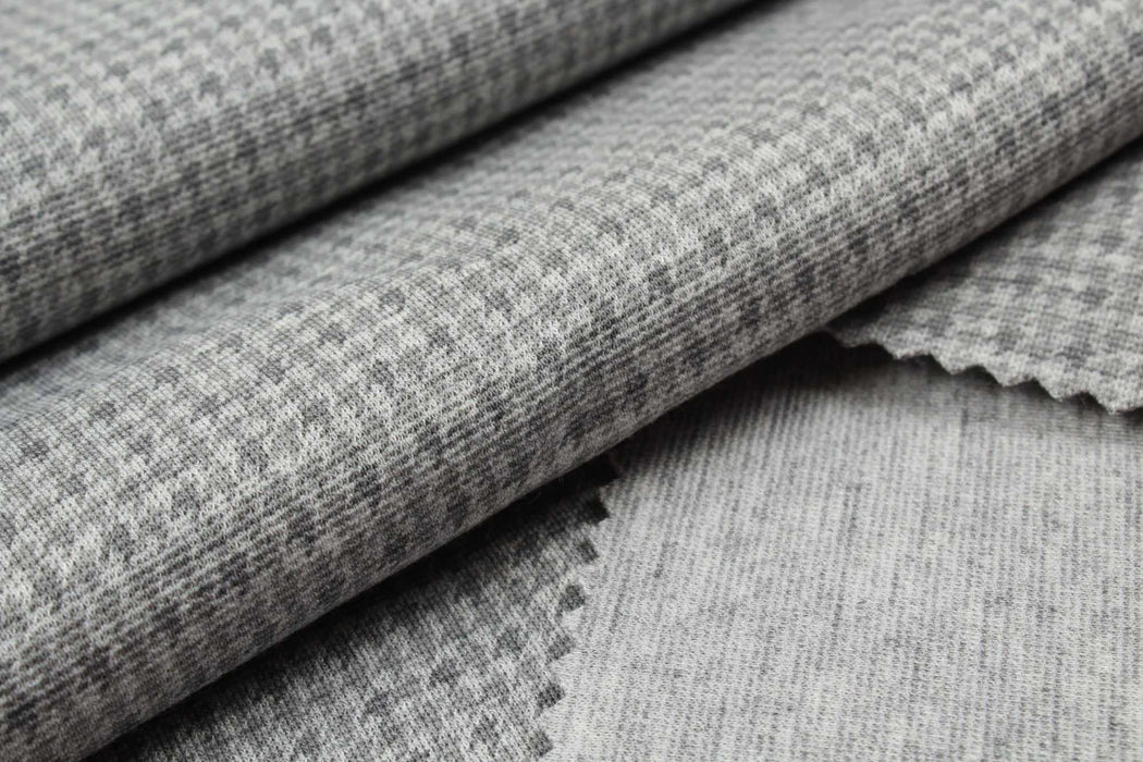 swatch-Punto Roma Bi-Color Houndstooth print-Fabric-FabricSight