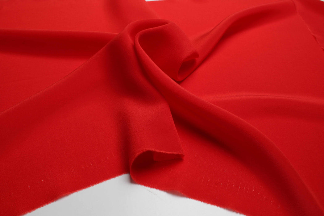 swatch-Pure Silk Crepe de Chine - Red-Fabric-FabricSight