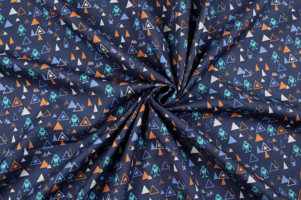 swatch-ROBOT - ORGANIC COTTON POPLIN - ANTI-BACTERIAL & HYDROPHOBIC FINISHING-Fabric-FabricSight