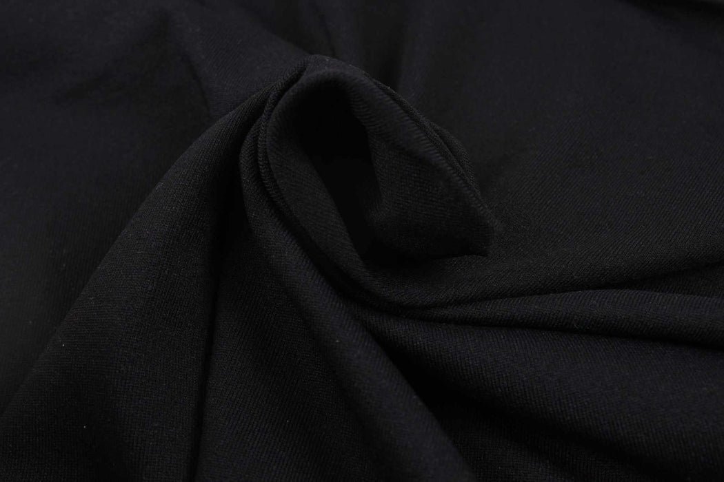 swatch-Recycled Polyester Jersey Lining for Swimwear - Stretch - Black-Fabric-FabricSight