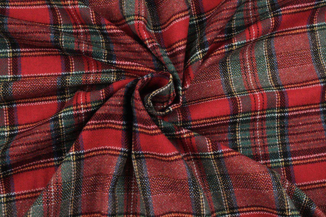 swatch-Recycled Wool Blend - Tartan-Fabric-FabricSight