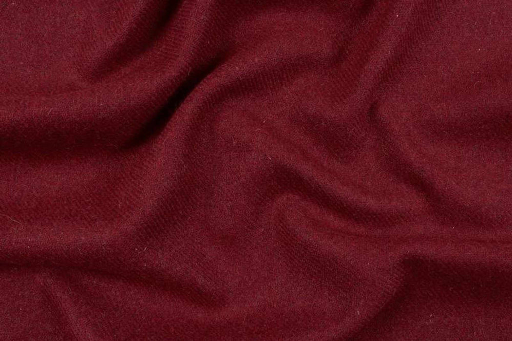 swatch-Recycled Wool For Coats - Burgundy-Fabric-FabricSight