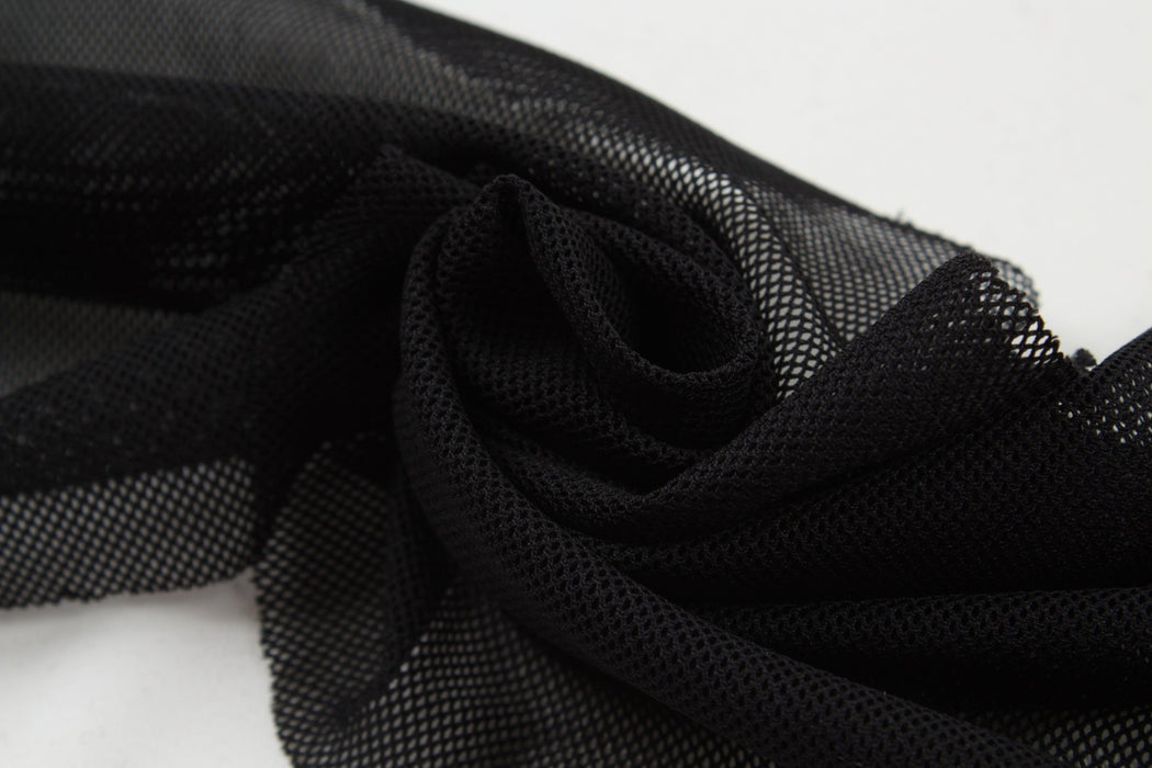 swatch-Seaqual™ Recycled Polyester Eyelet Mesh - Natural Stretch - 2 Colors Available-Fabric-FabricSight