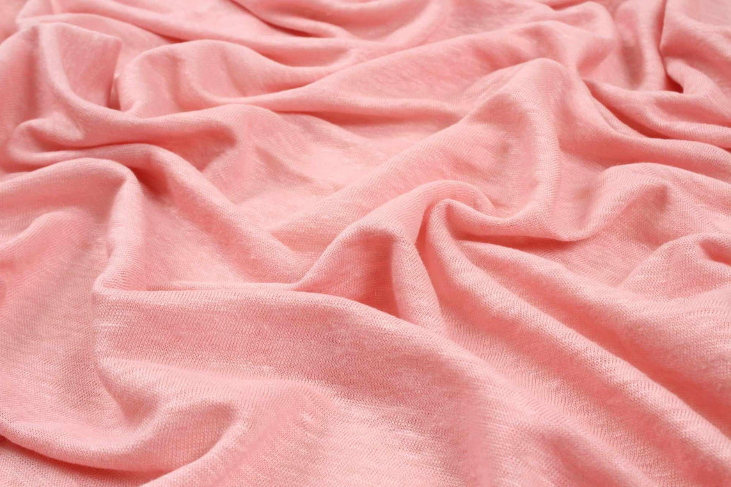 swatch-Soft Linen Single Jersey - Bridal Rose - 15-1611 TCX-Fabric-FabricSight
