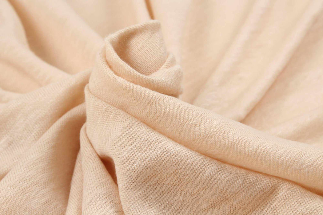 swatch-Soft Linen Single Jersey - Shifting Sand 14-1210 TCX-Fabric-FabricSight