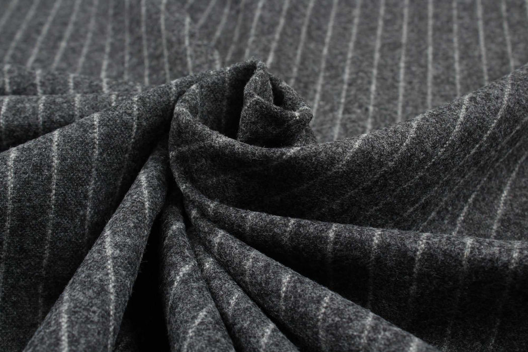 swatch-Soft Wool Blend Diplomatic Stripes for Suits - 5 Colors Available-Fabric-FabricSight