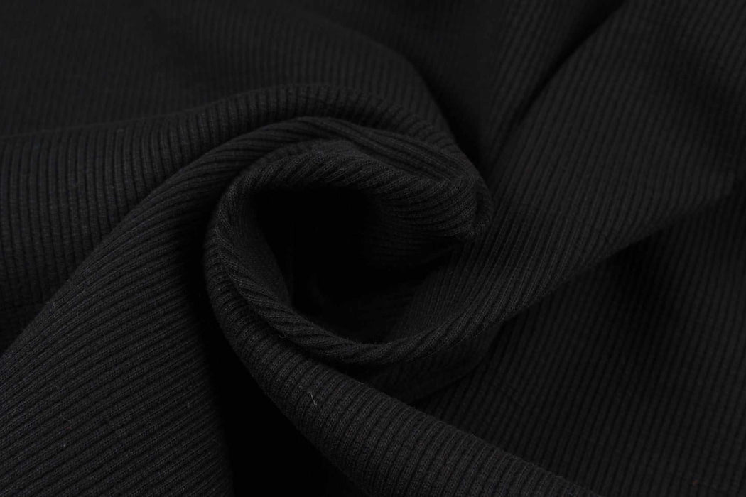 swatch-Stretch Organic Cotton Rib 2x2 for Tops - 32 Colors Available-Roll-FabricSight