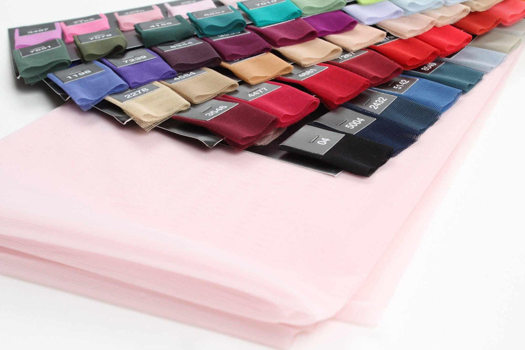 swatch-Stretch Polyamide Tulle (+50 Colors Available)-Fabric-FabricSight
