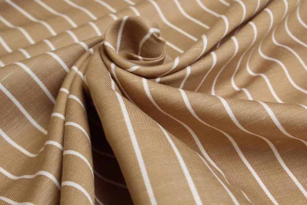 swatch-Stripes Linen Cotton Twill for Dresses and Trousers-Fabric-FabricSight