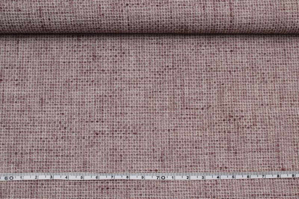 swatch-Structured Linen Cotton - Yarn dyed - Micro Pattern Wine Color-Fabric-FabricSight